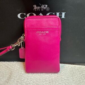 Coach Vibrant Pink wristlet
